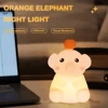 Children Silicone Night Light Cute Elephant Baby Dimmable Timed Sleeping Night Lamp for Bedside Bedroom Decoration Gift Birthday 5
