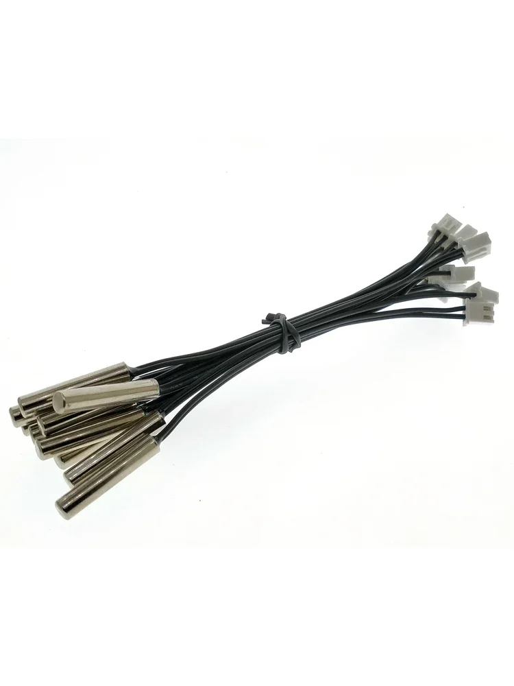 10pcs 온도 센서 5X25MM 방수 온도 프로브 10K 5K 50K 100K B3950 Long10CM 주석 XH2.54 Pulg NTC 서미스터