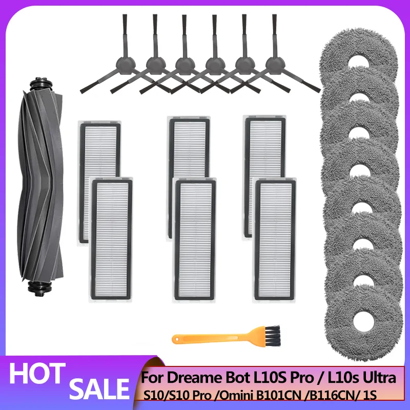 

For Xiaomi Robot Vacuum S10+ / S10 Plus Spare Parts Accessories Main Side Brush Hepa Filter Mop Rag Cloth