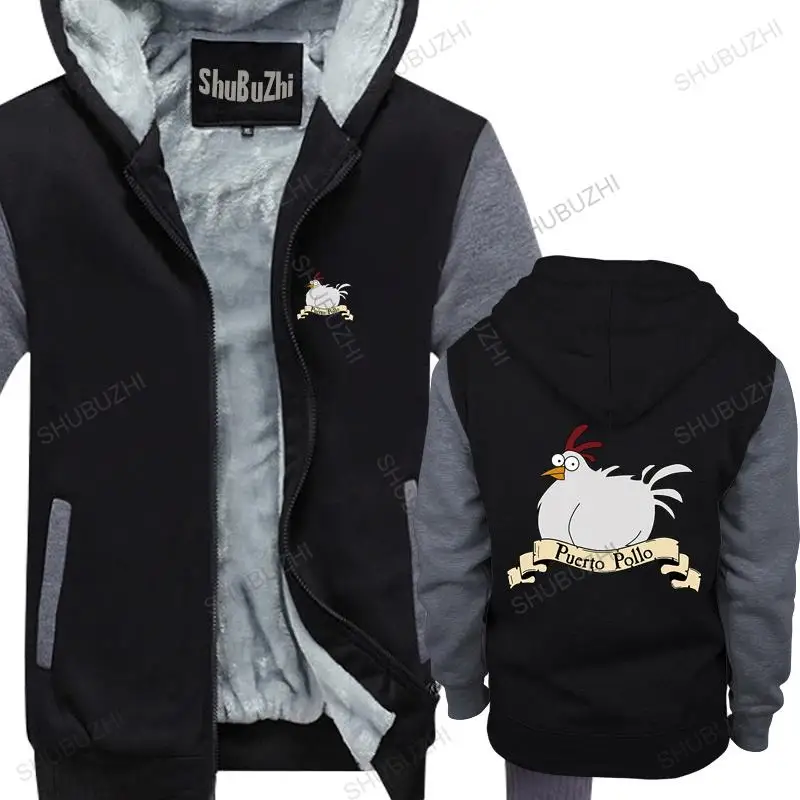Felpe Con Cappuccio Da Uomo Nuove Arrivate Giacca Invernale Puerto Pollo Monkey Island Guybrush Puerto Pollo Plunder Giacca In Pile Di Cotone Per Uomo