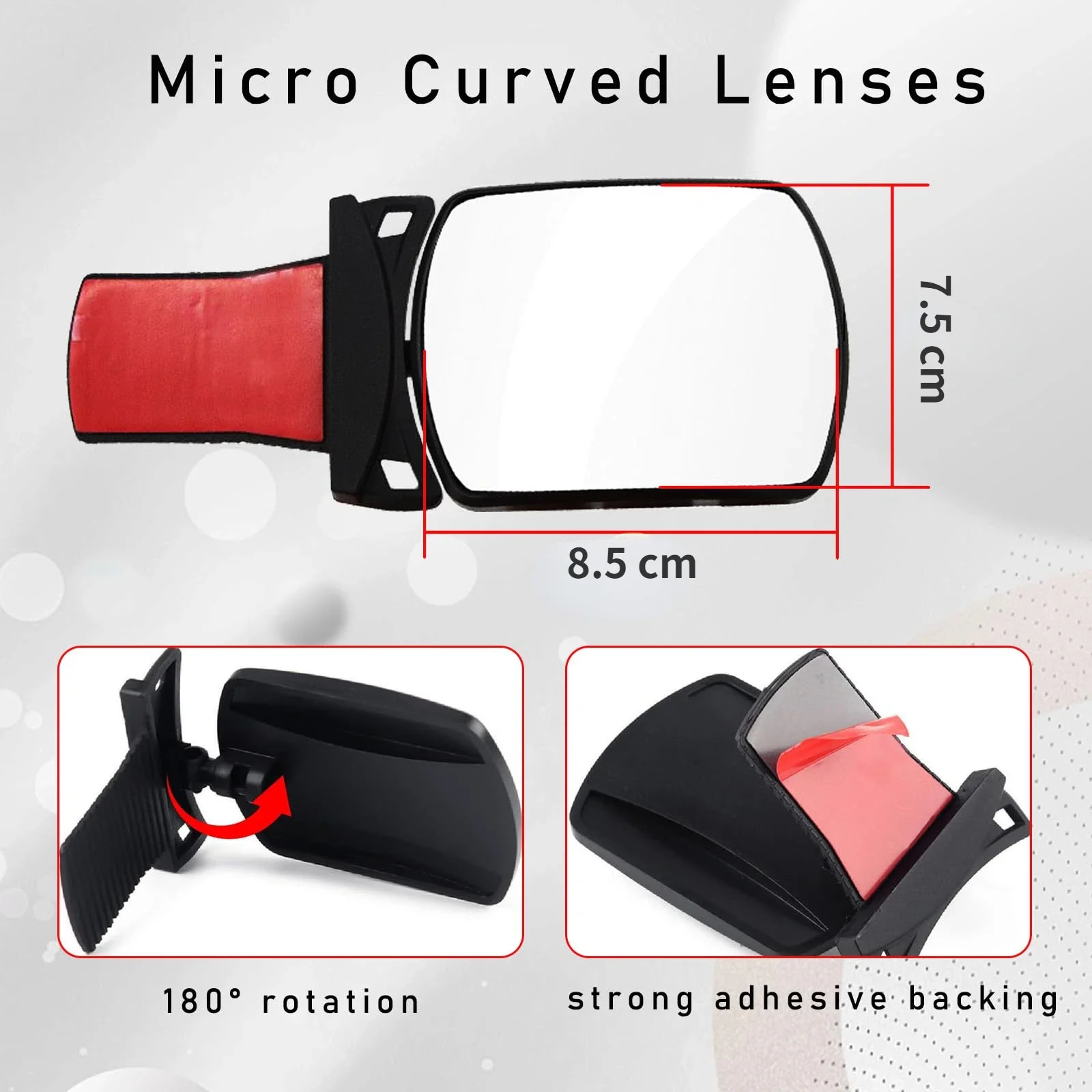 자동차 백미러 어린이 자동차 뒷좌석  거울 360 학위 조절 Automotor 어린이 모니터 안전 자동차 맹점 거울