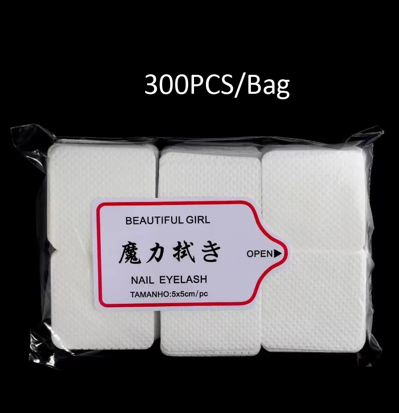 300/200pcs Lint-Free Wipes Napkins Nail Polish Remover Gel Nail Wipes Manicure Pedicure Gel Cotton Pads Nail Art Cleaning Tools 2