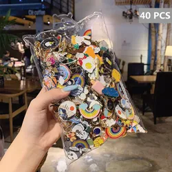 Set of 10-50 Charming Enamel Pin Badges - Assorted Cute Animal & Plant Designs (40PCS)