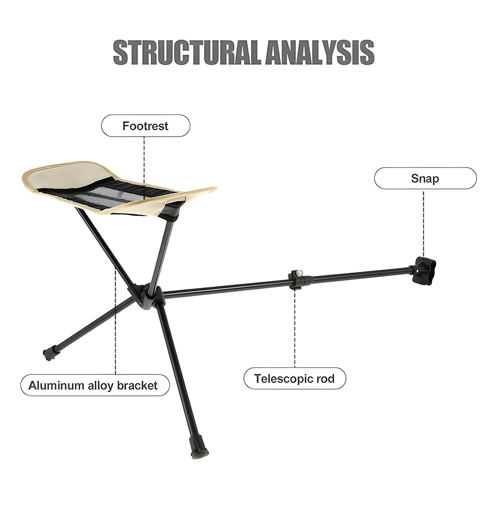 Outdoor Portable Folding Chair Footrest Aluminium Alloy Retractable Rest Bracket Chair Stool Foot Rest for Camping Fishing BBQ 11 Outdoor Portable Folding Chair Footrest Aluminium Alloy Retractable Rest Bracket Chair Stool Foot Rest for Camping Fishing BBQ 3