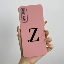 Cute Initial Letters Square ShockProof TPU Silicone Phone Case for Reno 3 Pro (TY-TYFEN1Z)
