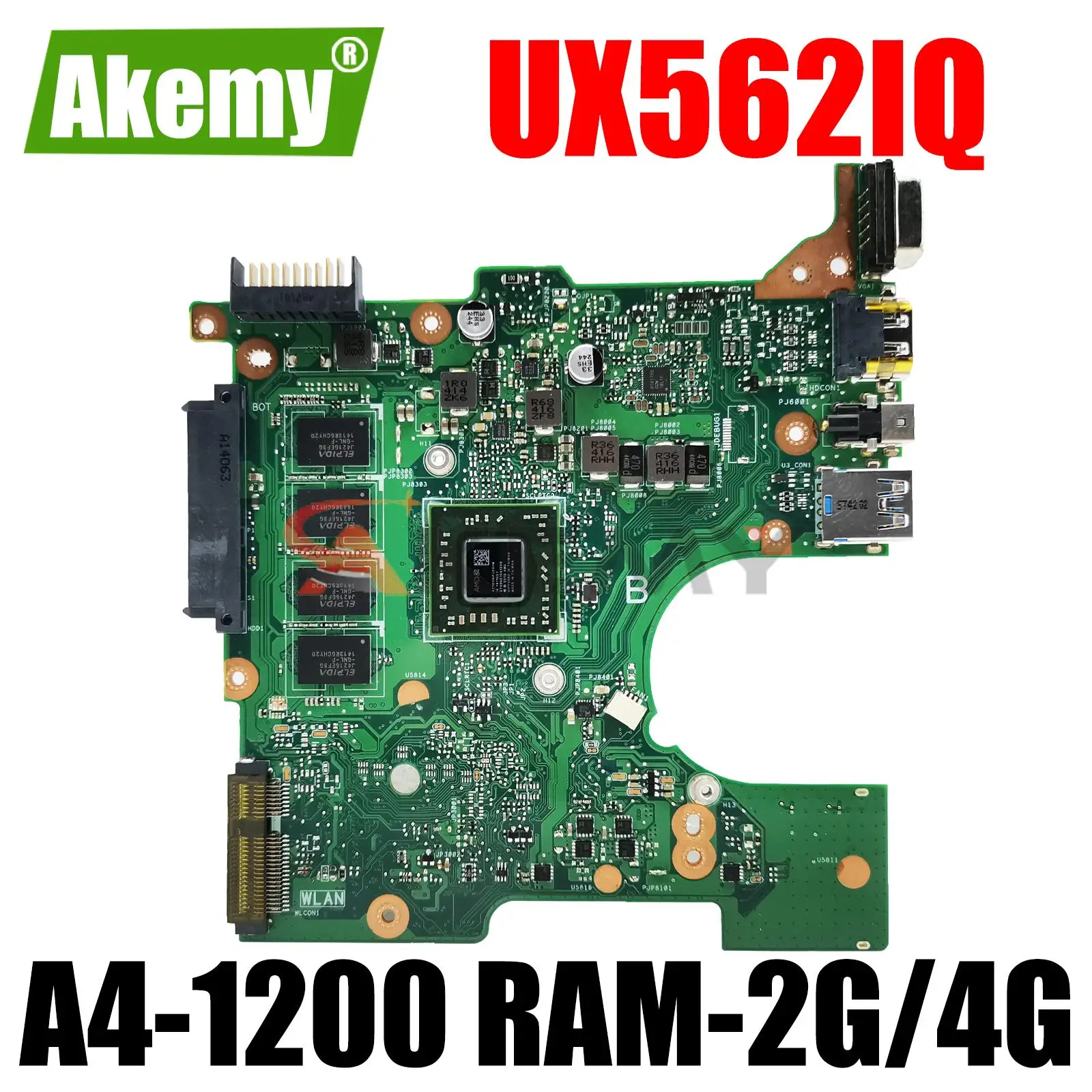 

X102BA Notebook Mainboard For ASUS F102B F102BA X102B Laptop Motherboard With A4-1200 CPU 2GB 4GB-RAM 100% tested work