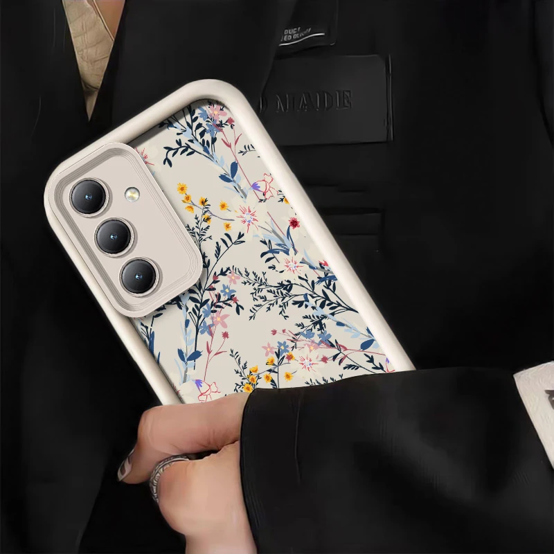 Vibrant Floral Shockproof Soft Silicone Phone Case