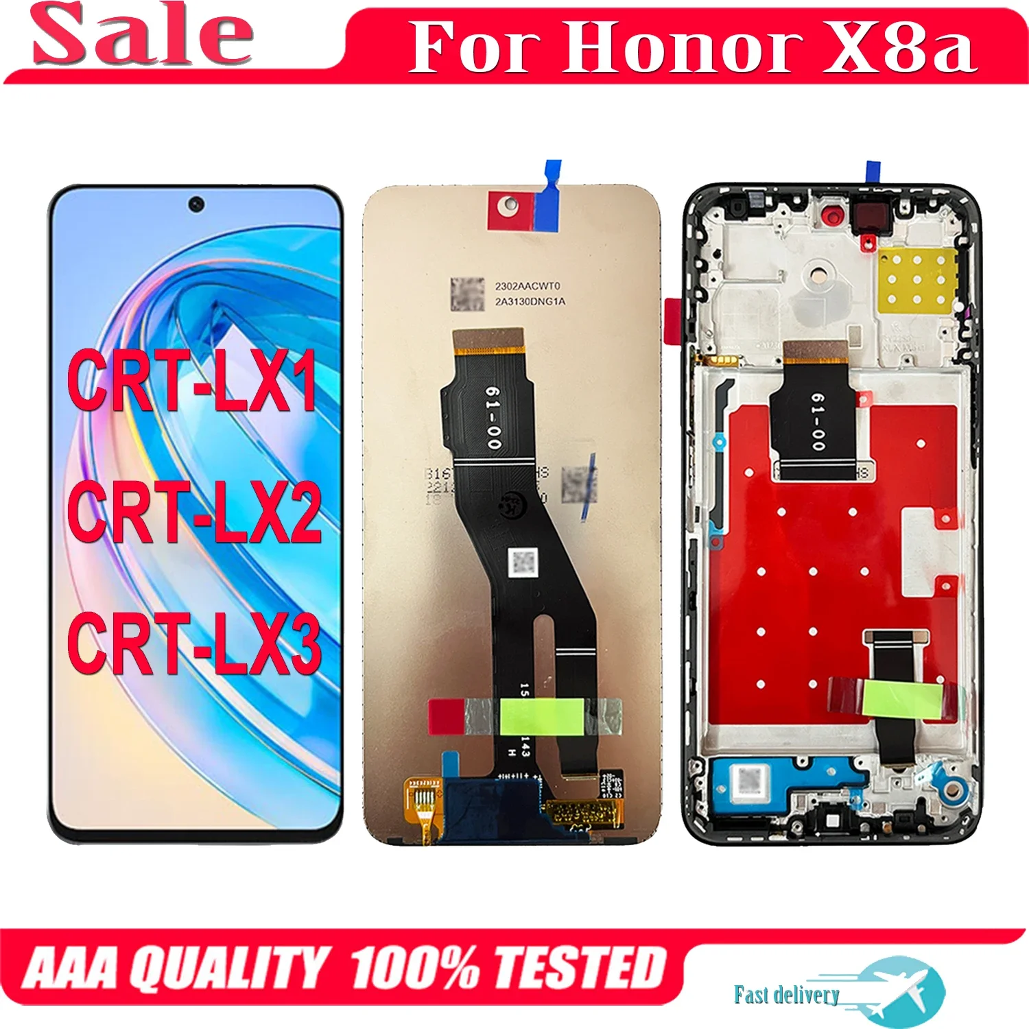 For-Huawei-Honor-X8a-CRT-LX1-CRT-LX2-CRT-LX3-LCD-Display-Touch-Screen ...