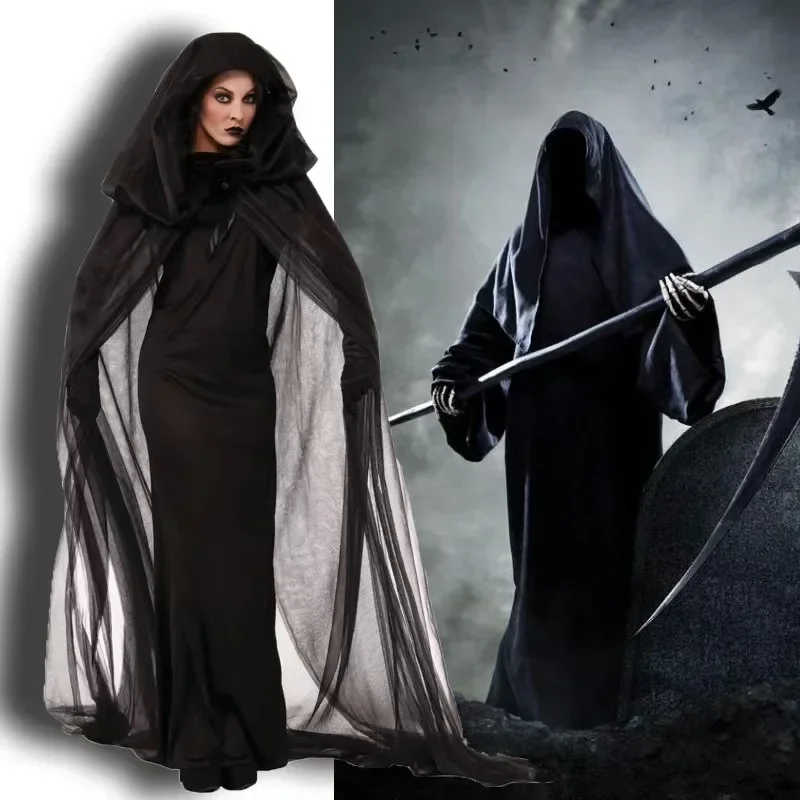 Fashion Halloween Costume Ghost Bride Vampire Costume Performance Black Swan Performance Cloak Elf Dark Female