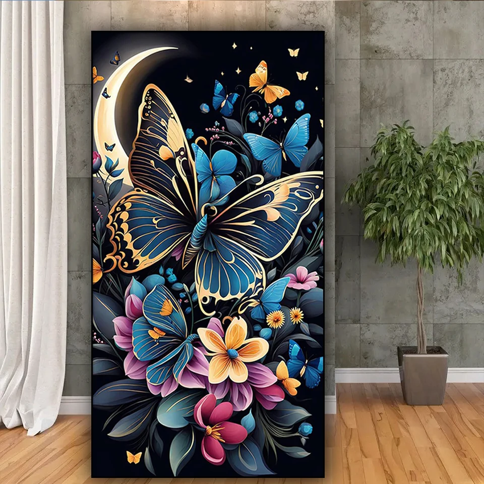 

butterfly & flower Diy diamond painting new 2024 Jewelry cross stitch Full Round diamond Art Mosaic insect Large Size Home decor