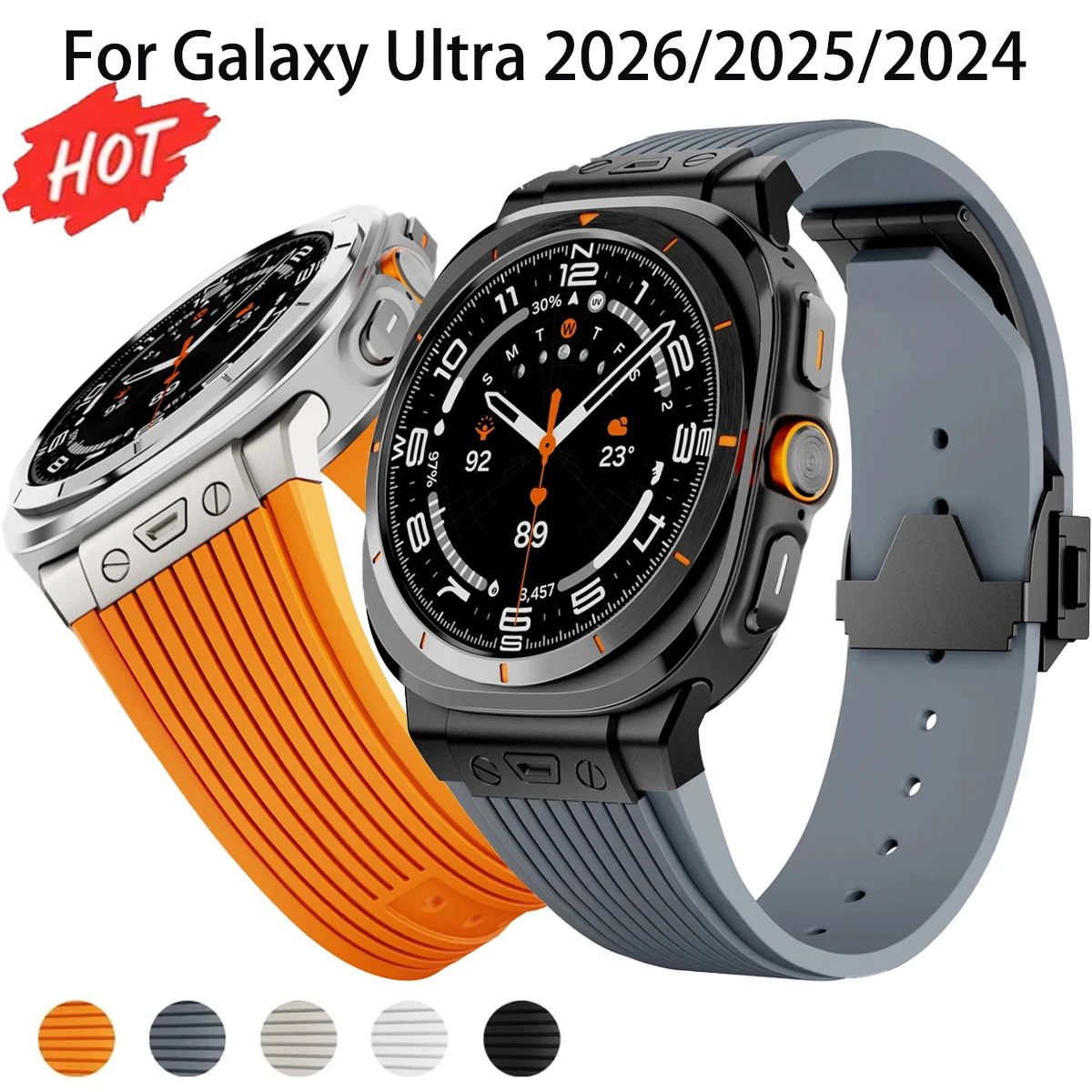 Premium Sports Strap with Stainless Steel Buckle - Luxury Bracelet Edition