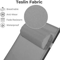 Aluminum Lounge Chair for Outside with 5 Adjustable Positions+Table 3Pcs Chaise Outdoor for Pool, Garden,Beach,Camping,Backyard 6