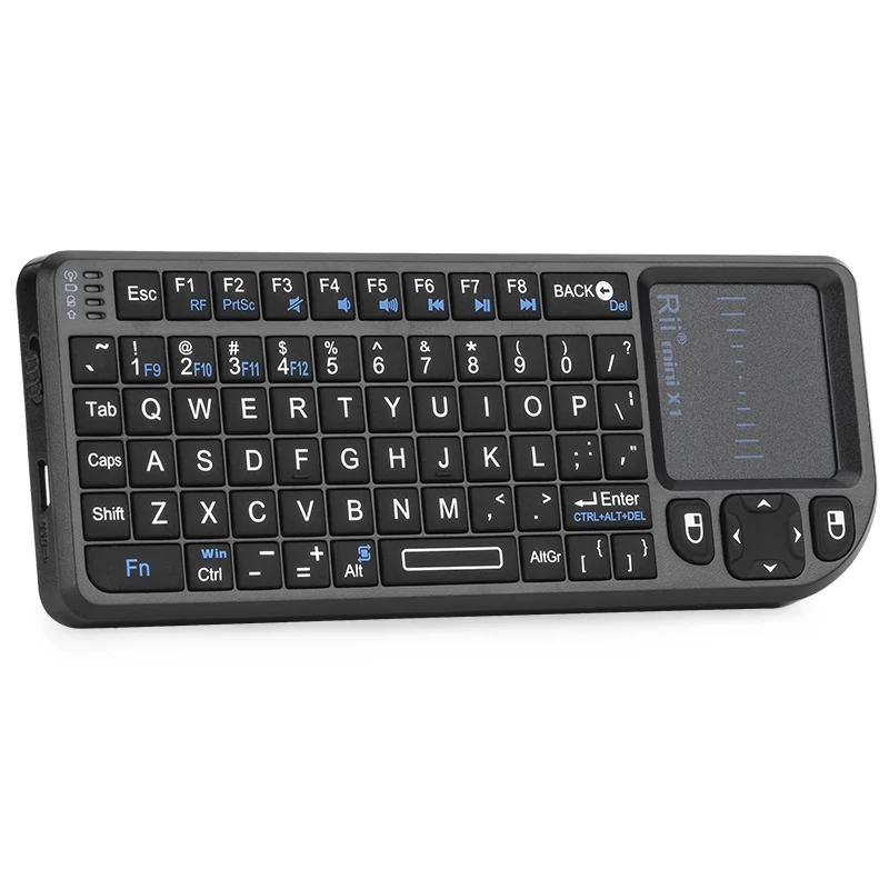 Rii x1 Mini Wireless Keyboard 2.4ghz com Rato Tocante e Controle Remoto. Mini Wireless Keyboard Compatível com Smart tv Mini pc Android Playstation Xbox Htpc pc Raspberry ip - Imagem 6