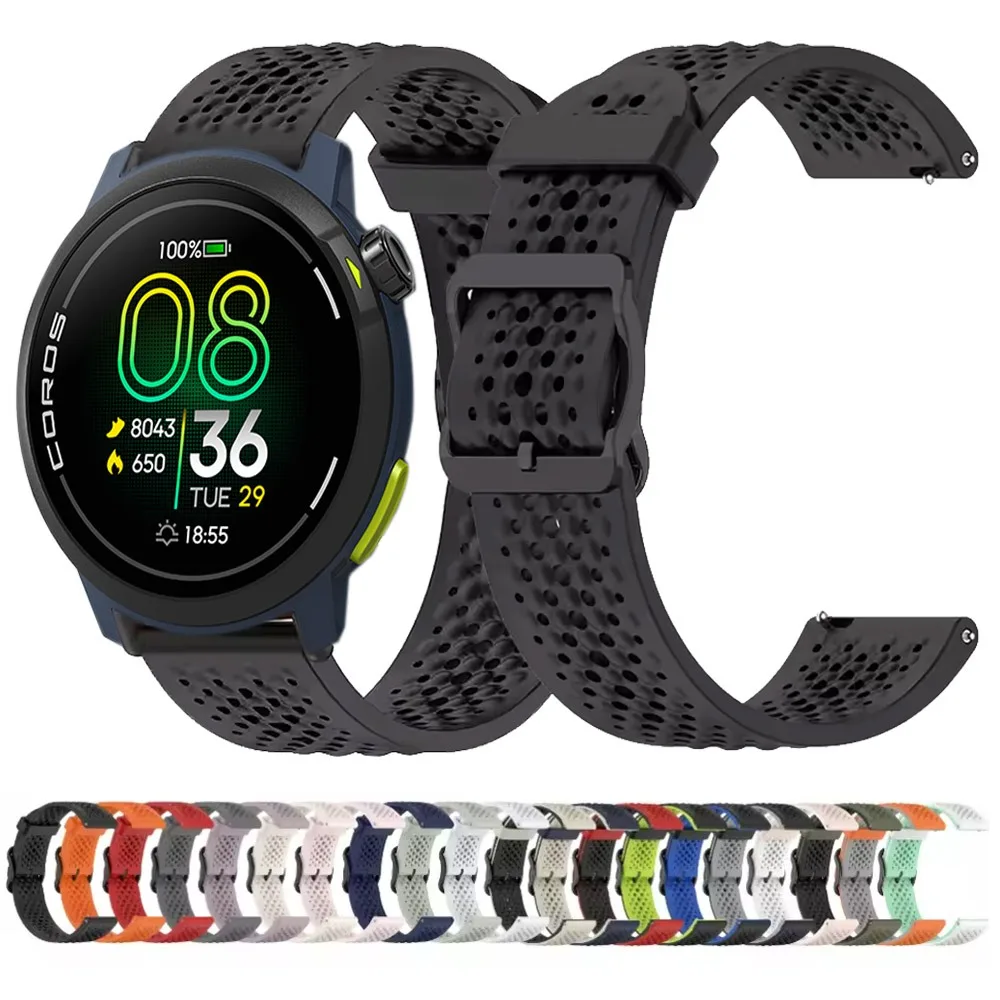 Sports Silicone Strap - 20mm/22mm - Comfortable Wristband for Smartwatches