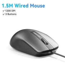 Ergonomic Wireless Mouse with USB Receiver (Wire Mouse)