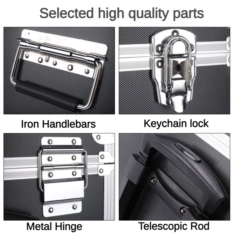 Aluminum Alloy Rod Tool Box Multifunction Portable Pulley Instrument Storage Safety Tool Case Professional Tools Packaging 3