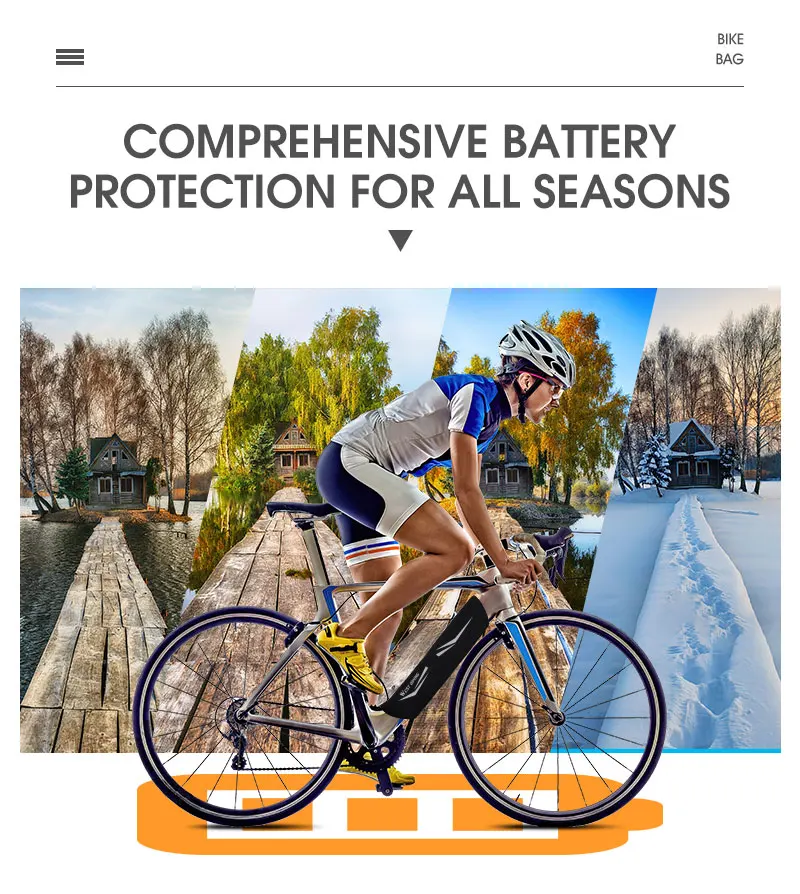WEST BIKING Batterieabdeckung für Elektrofahrräder, dick, wetterfest, staubdicht, reflektierend, kratzfest, Isolierschutz – Detail 11