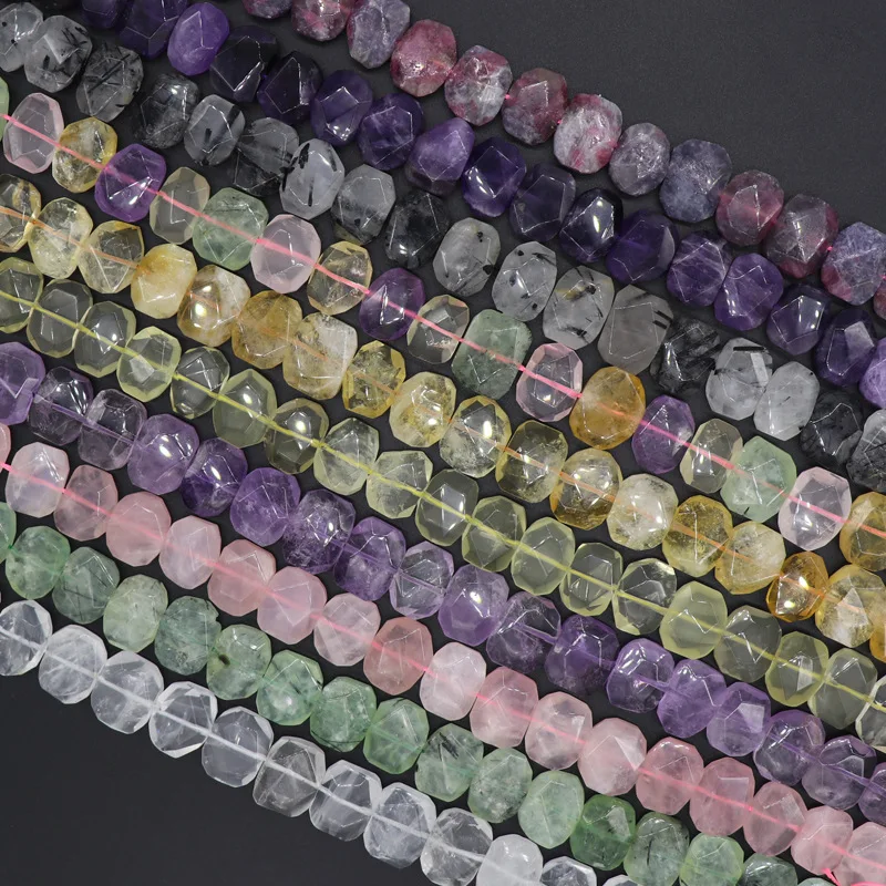 

15x20mm Square Shape Polish Natural Stone Bead Facet Surface Loose Gemstone Bead DIY Jewelry Making Women Necklace Bracelet