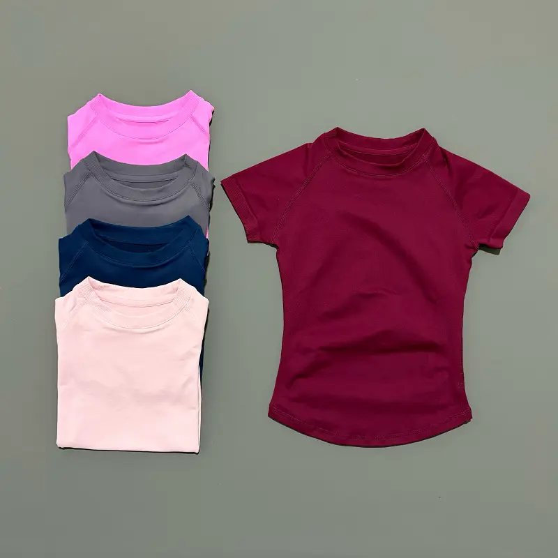 HISTELLO Sport Short Sleeve Top Seamless Yoga Leotard Clothing Women Running Sports T Shirt Workout Shirts Fitness Sports Vest - Image 2