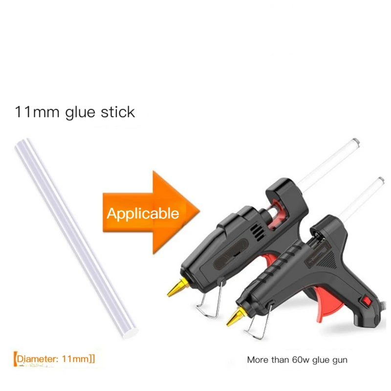 30pcs 7mm/11mm Transparent Hot-melt Gun Glue Sticks For Heat Pistol Gun Adhesive DIY Tools Repair Alloy Accessories