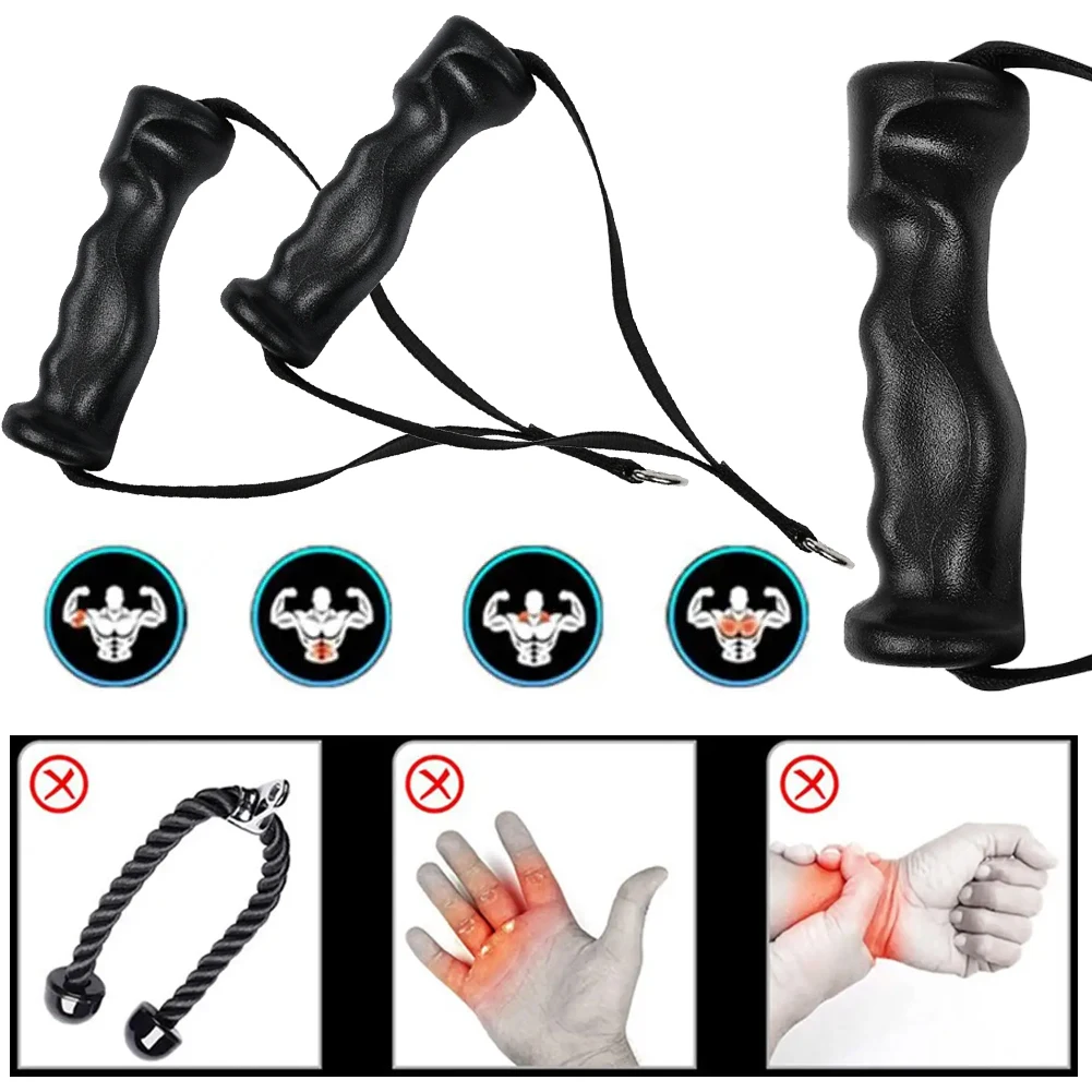 

Gym Grip Resistance Bands Handles Ergonomic Nylon Multifunction Fitness Accessories Handle Bar For Indoor Muscle Building ﻿