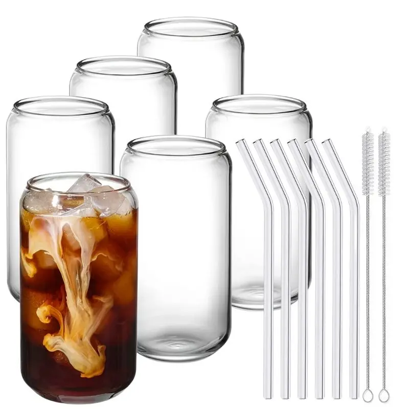 Iced Coffee Glass, Glass Coffee Cup, Beer Can Glass/can Glass