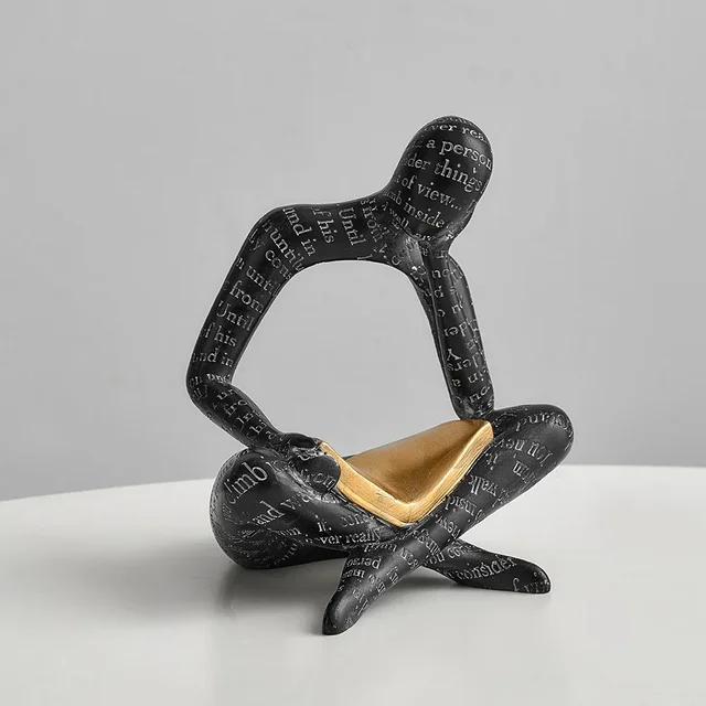 Statue de figure abstraite pour la décoration de la maison moderne, sculptures et FigAuckland pour l'intérieur, ornements de salon nordique, décorations de table 3