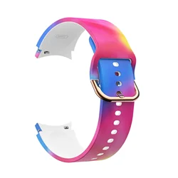 Vibrant Printed Silicone Watch Strap Bracelet for Galaxy Watch 4 40mm (Tie-dye)