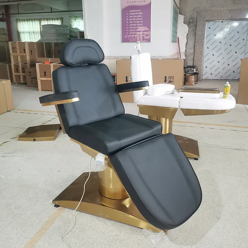 Modern Luxury Salon Massage Treatment Table Esthetician Bed Black Gold Cosmetic Electric Beauty Facial Bed With 4 Motor modern office furniture china 4 people office desk workstation office partitions table workstation