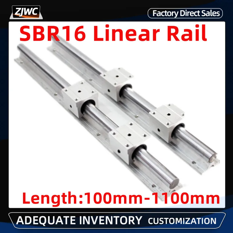 1pcs SBR12-500mm Linear shaft supports 2pcs SBR12UU Bearing Block Slide YB 