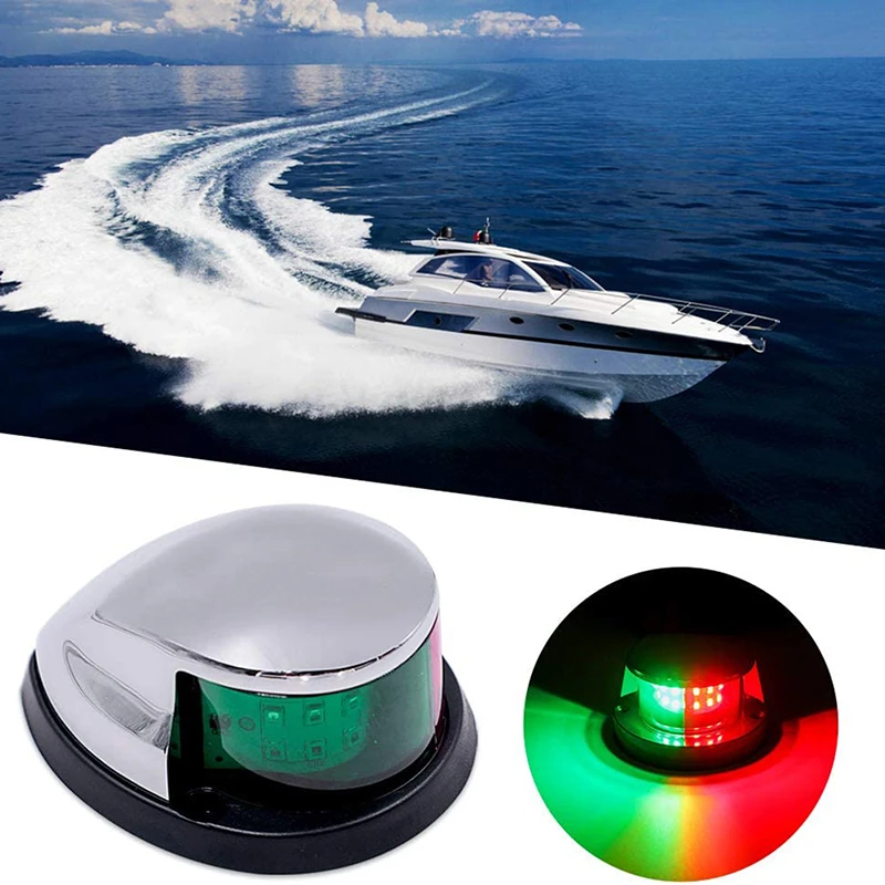 Boat Lights Red & Green 12v Led Bow Navigation Light Sailing Signal
