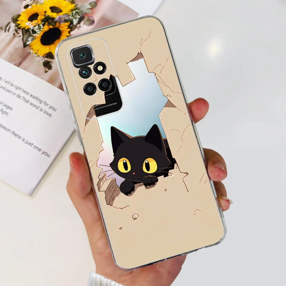 Butterfly Clear Silicone Soft TPU Protective Case for Xiaomi Redmi 10 and Prime 2022