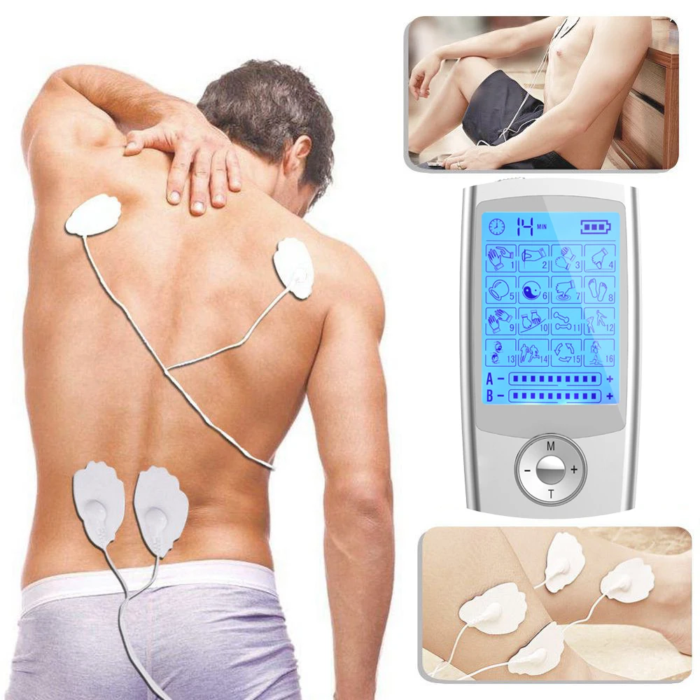 16 Mode Dual Output Ems Muscle Stimulator TENS Digital Massager Acupuncture EMS Massager Physiotherapy Device Fast Dropship 4
