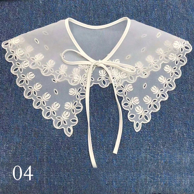 Colletto in Pizzo Floreale 3D Ricamato di Alta Qualità, Personalizzabile per Borse e Accessori per Collo