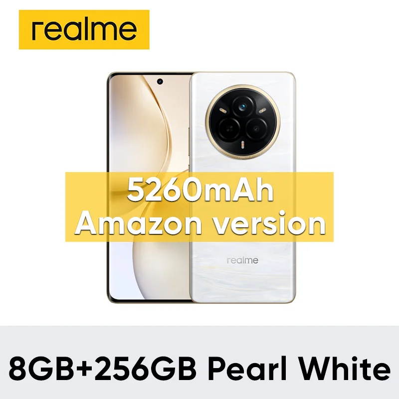 Realme 14 Pro+ 5G 12GB/512GB – Bianco Perlato, Dual SIM, Fotocamera 50MP, Batteria 6000 MAh