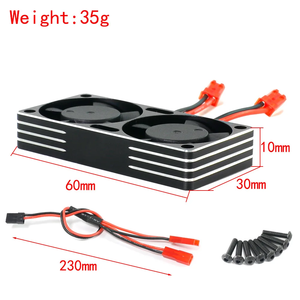 RC car for 1/7 1/8 1/10 Motor radiator 540 550 3650 3660 3670 Motor cooling high-speed fan dual fan 3010 2