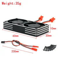 RC car for 1/7 1/8 1/10 Motor radiator 540 550 3650 3660 3670 Motor cooling high-speed fan dual fan 3010 2