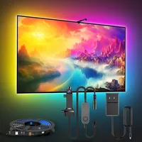 RGBIC TV Backlight Strip,AR Color Gamut Sensor,can Capture Part of The Color on The Screen,12.5FT/55-65,16.4FT/65-85 TV,US Power 1