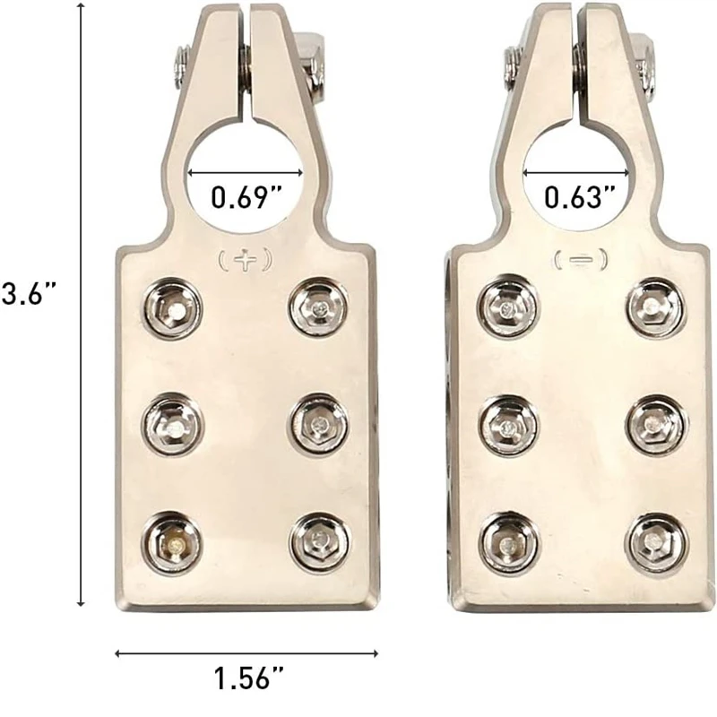 Battery Terminal Connectors 6V-48V Car Battery Terminal Clamp For Auto Caravan Marine Boat