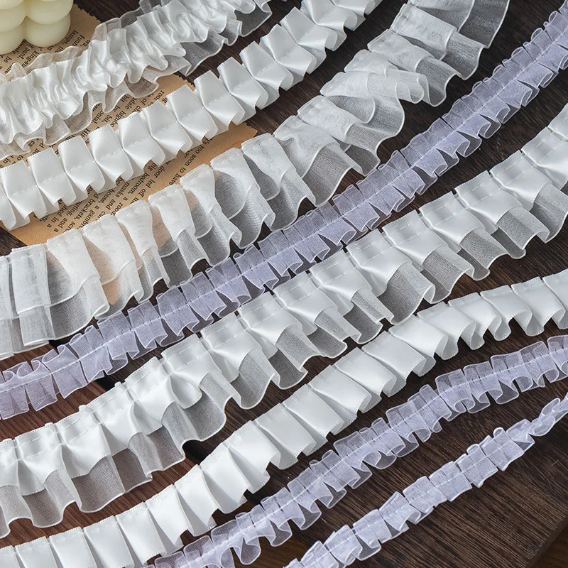 Wedding Dresses Lace Ribbons Trimming Needlework Sewing Supplies Apparel Decor Handmade Material 2Meters For Diy Sewing