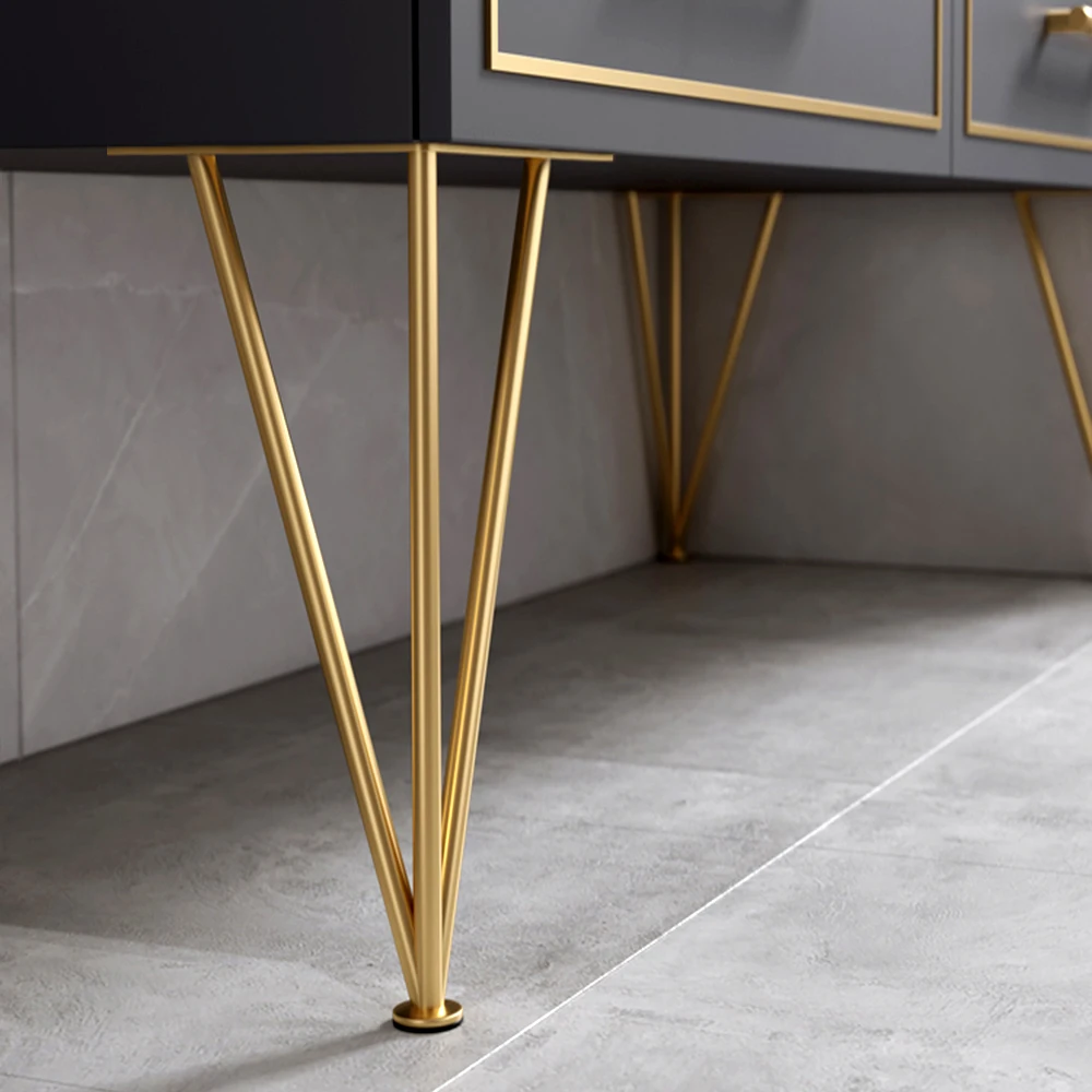 

Adjustable Stainless Steel Table Kitchen TV Bathroom Cabinet Foot Furniture Tea Table Bathroom Hardware Support Furniture Legs
