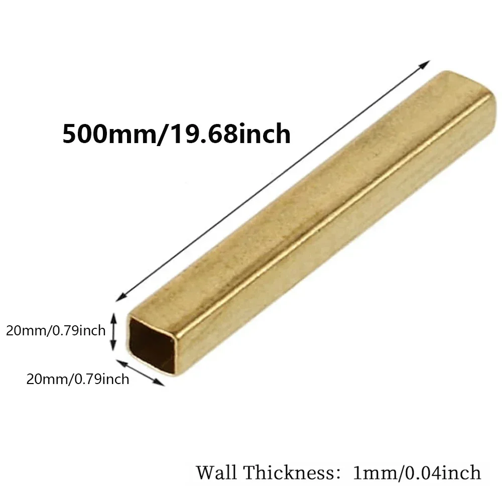 Brass Square Tube Hollow for DIY Craft and Model Making – 1 Piece