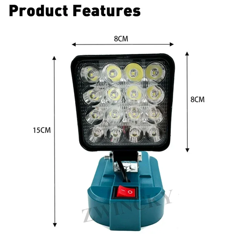 LED Work Light Makita Dewalt Milwaukee Battery Portable Spotlight Cordless Outdoor Fishing Handheld Emergency Lamp led flashlight led work light work light