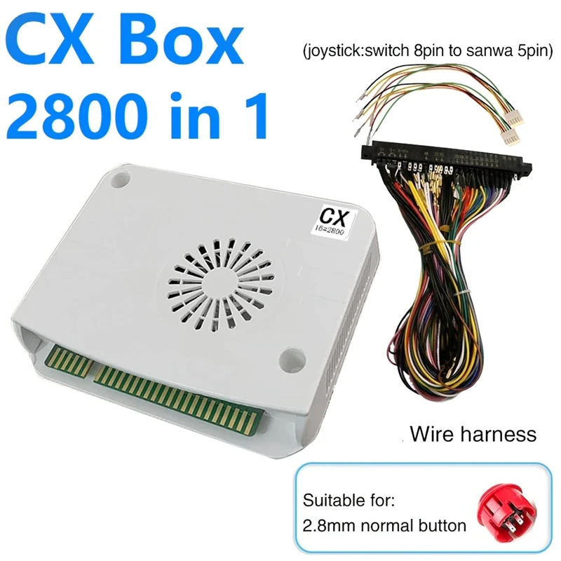 

2800-In-1 Arcade Joystick Game Console JAMMA Motherboard+4.8Mm Jamma Cable HD VGA CRT For Pandora Saga Box CX