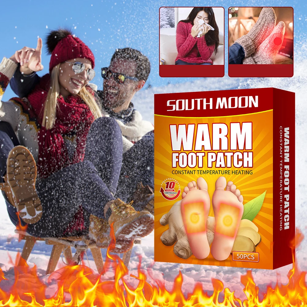 Warm Body Sticker Disposable Heating Patch Self-heating Odorless Body Warmer Hot Insole Hand Foot Sticker Up To 10 Hours 50PCS