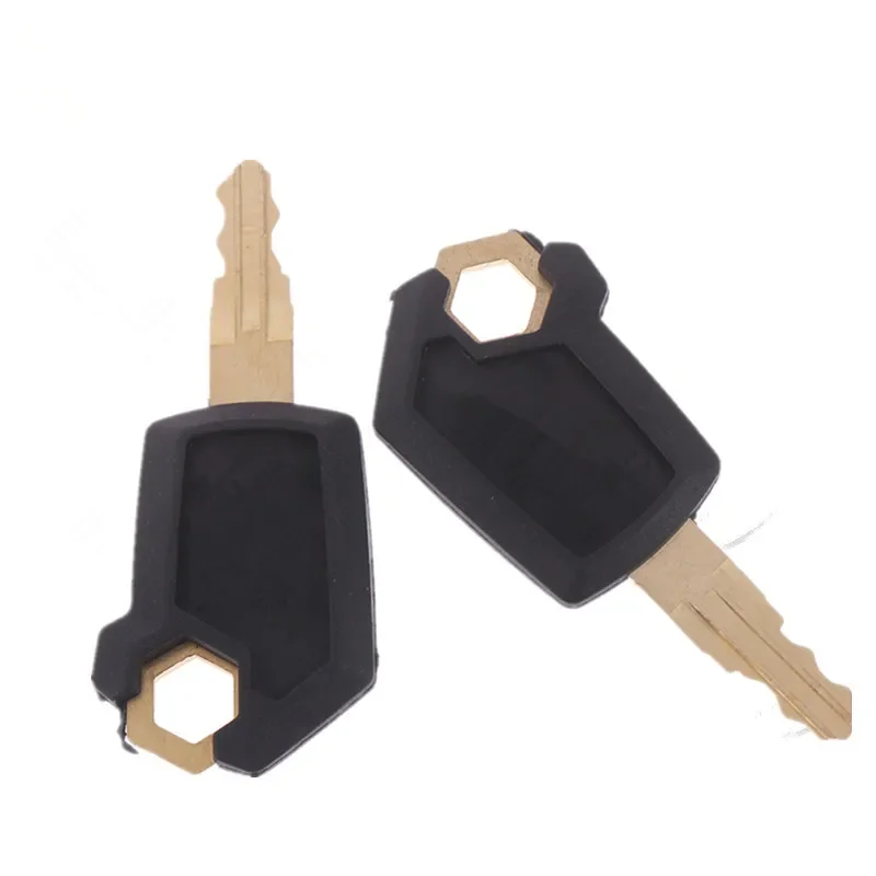 2PCS  Key For  5P8500 Heavy Equipment Ignition Loader Dozer Metal & Plastic Black & Gold