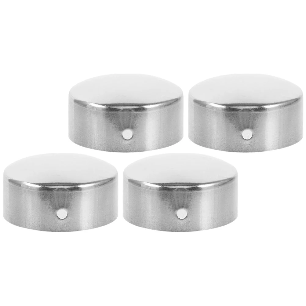 

4pcs Handrail End Caps Stainless Steel Handrail Stair End Caps Stair Railing End Plugs Metal Handrail Caps