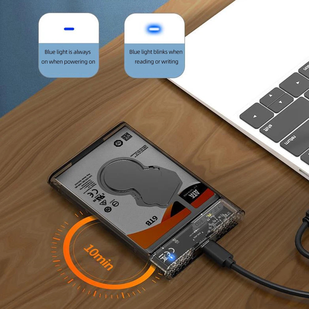 USB 3.0 to SATA III ϵ ̺ ũ ڽ,  ϵ ũ ̽, CŸ to USB ̺, 2.5 ġ HDD SSD 