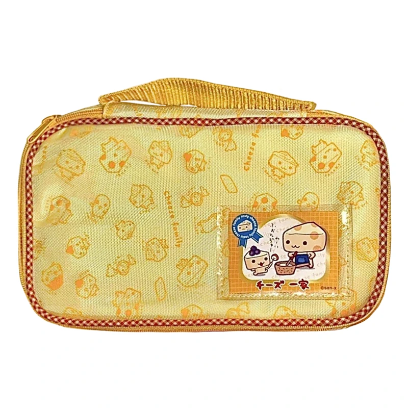Astuccio per matite per famiglie di formaggi Astucci per matite scolastici carini Kawaii per bambini Borse per riporre penne grandi per matite