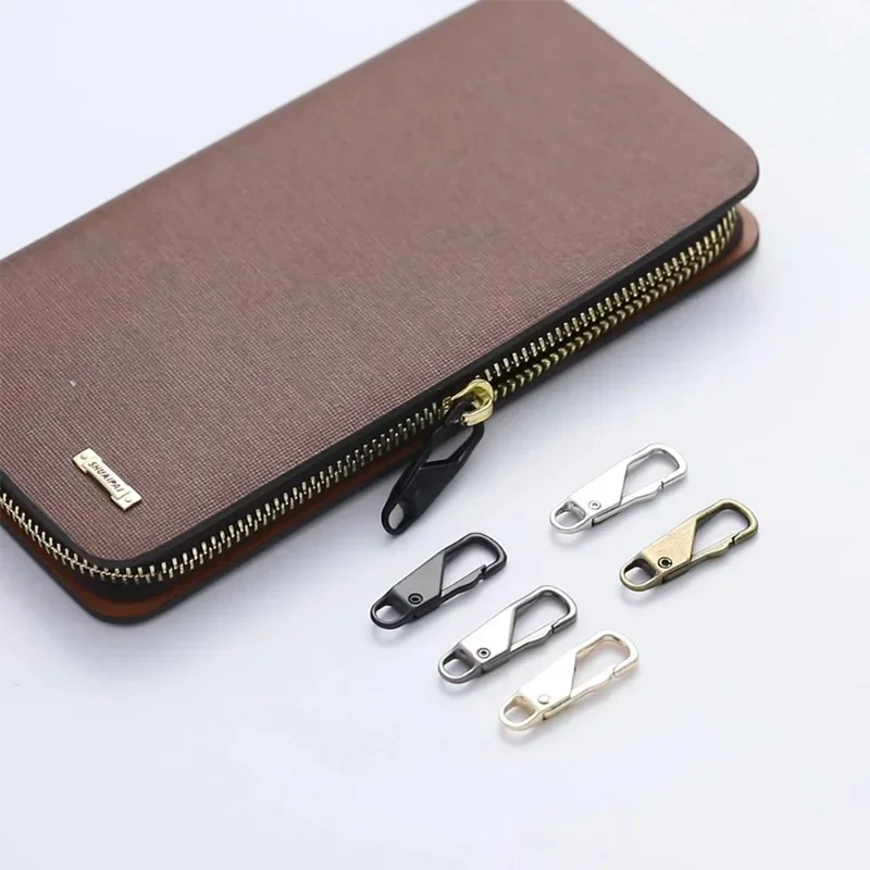 Universal Metal Zipper Head Bag Detachable Replaceable Slider Pull Tab Rubber Alloy Zipper Heads Sewing Clothes Tent Backpack
